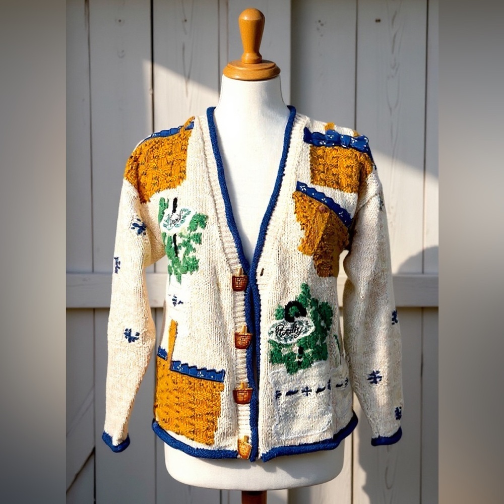 Vintage Bellepointe Garden "Longaberger" cardigan sweater XS - Picture 5 of 10